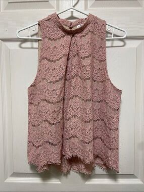 Love Fire | Dusty Pink | Lace | High-Neck |
Popover | Lined | Tank Top - Size L